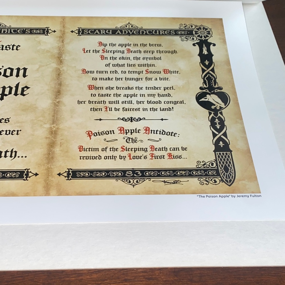 Disney Jeremy Fulton Scary Adventures Poison Apple Print - Picture 6 of 8